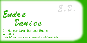 endre danics business card